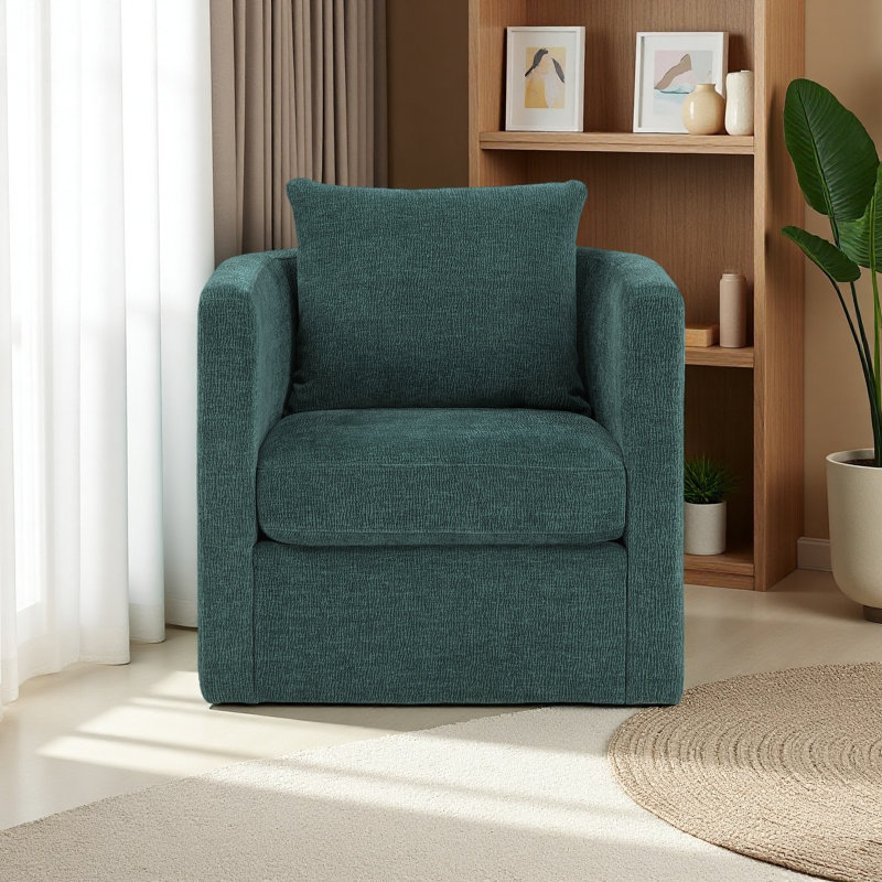 Fauteuil demi-tonneau pivotant, Paon