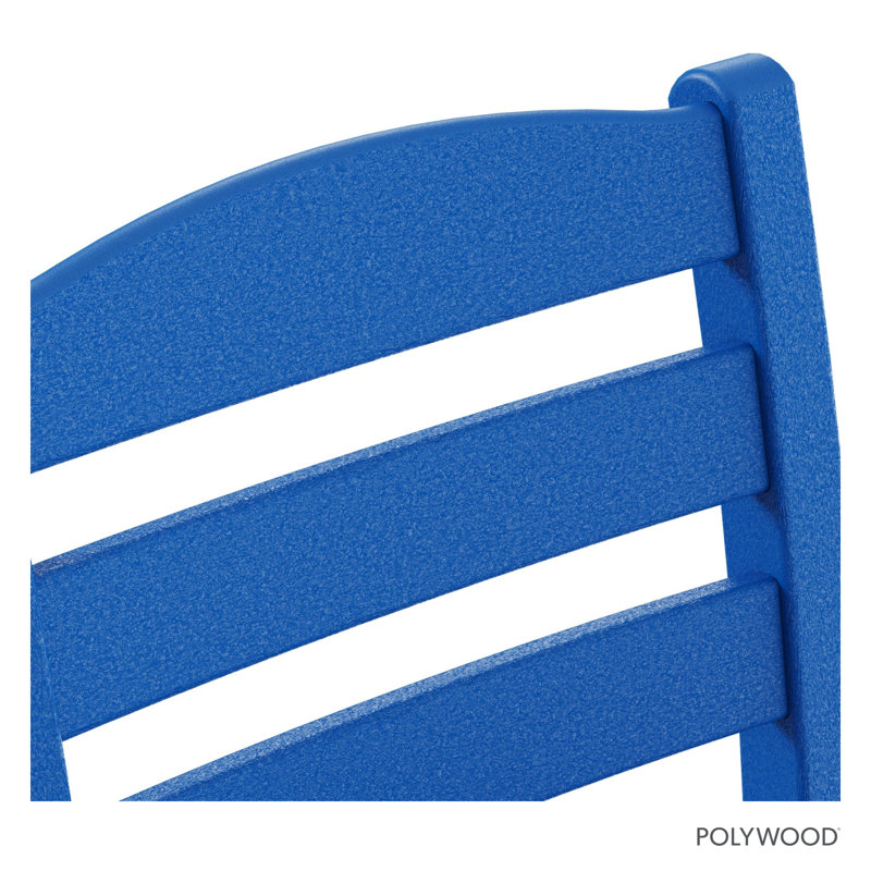Chaise d'appoint d'extérieur POLYWOOD La Casa Café, Bleu pacifique