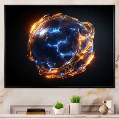 Orbite bleue et bleue - Art mural