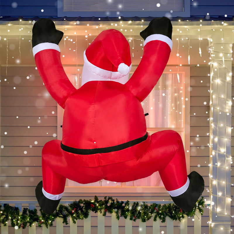Père Noël gonflable de 6 pi avec DEL intégrées pour la fête de Noël, décoration d'intérieur, d'extérieur, de jardin, de jardin