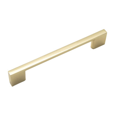 Poignée de meuble Heritage Designs Mod - Entraxe de 5-1/16 po - Laiton brossé - Quincaillerie contemporaine pour tiroirs et armoires
