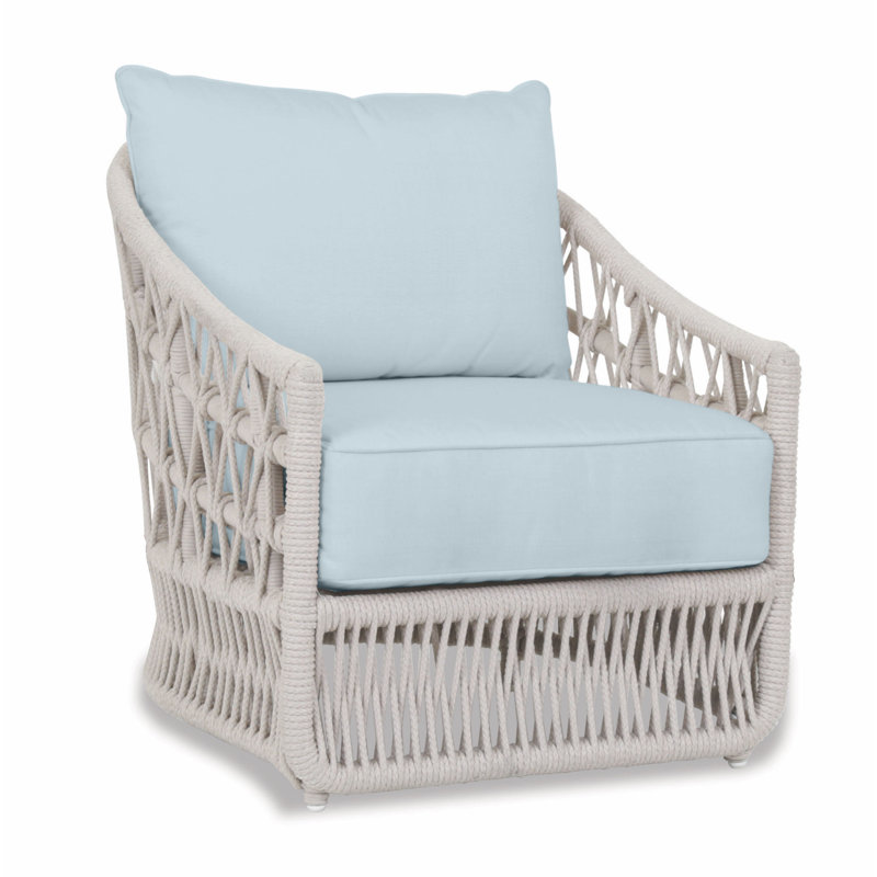 Chaise de patio avec coussins Sunbrella Lucan, Toile horizon Sunbrella®