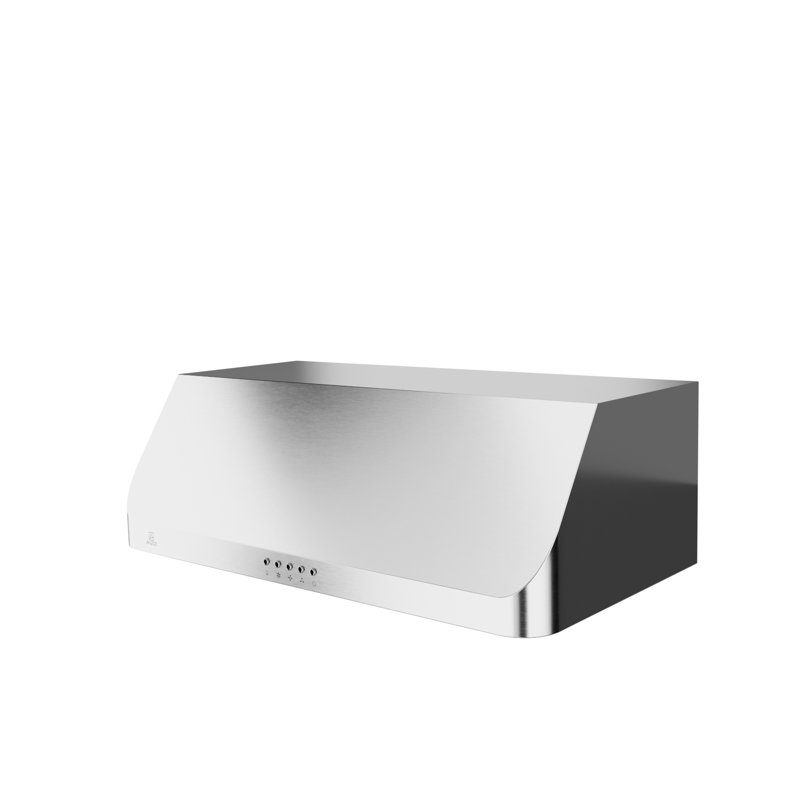 36" Stainless Steel Under Cabinet Range Hood With Washable Baffle Filter And LED Lights For Ducted Or Ductless Convertible Kitchen Over Stove Vent