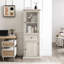 Armoire avec porte vitrée pour le rangement - Blanc, idéal pour le salon, la cuisine, la salle à manger