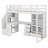 Loft Bed With L-Shaped Desk And Drawers, Cabinet And Storage Staircase-977518136