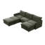Canapé-lit modulaire en velours côtelé 109 po avec 3 repose-pieds mobiles 109 po-918025866