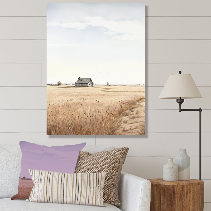 Prairie beauté dévoilée II sur toile, H 32 po x l 16 po x P 1 po, Toile tendue