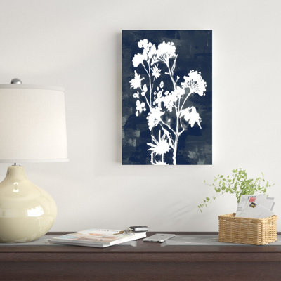 " Navy Floral " Painting Print
