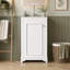 Meuble-lavabo de 20 po avec lavabo en céramique, ensemble de meuble-lavabo simple autoportant avec porte à fermeture douce, tablette réglable, style moderne-123654714