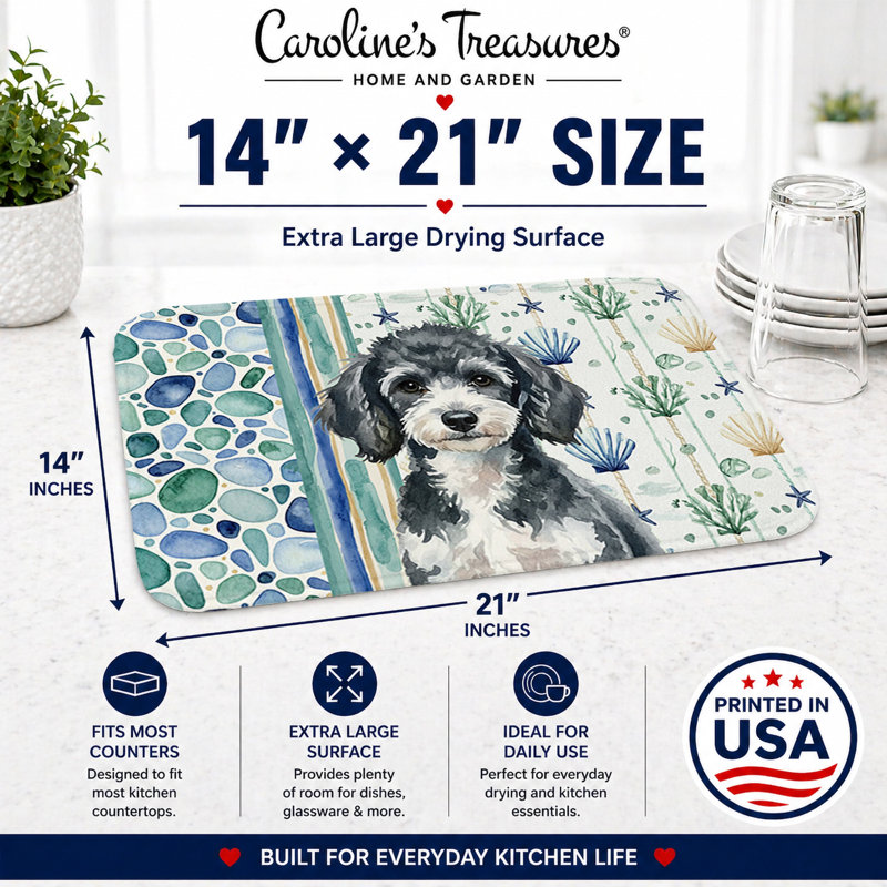 Tapis de séchage miniature, Figurine caniche miniature