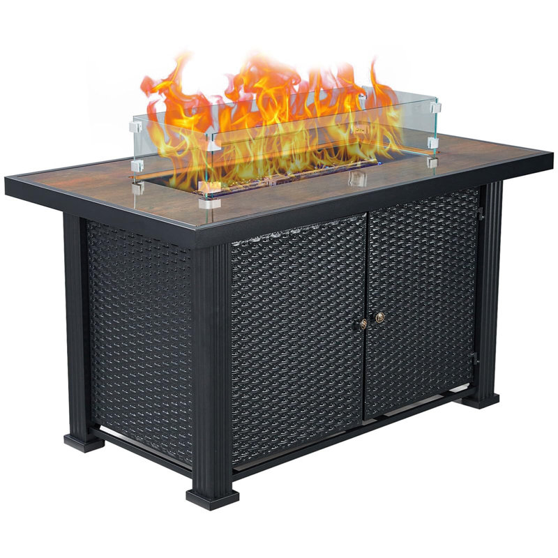44 Inch Rectangular Propane Fire Table