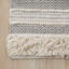 Tapis pour salle de bain 22 x 58 po à texture tissée grise, velours moyen 0,5 po, lavable à la machine, dossier en latex antidérapant, design d'intérieur inspiré du salon