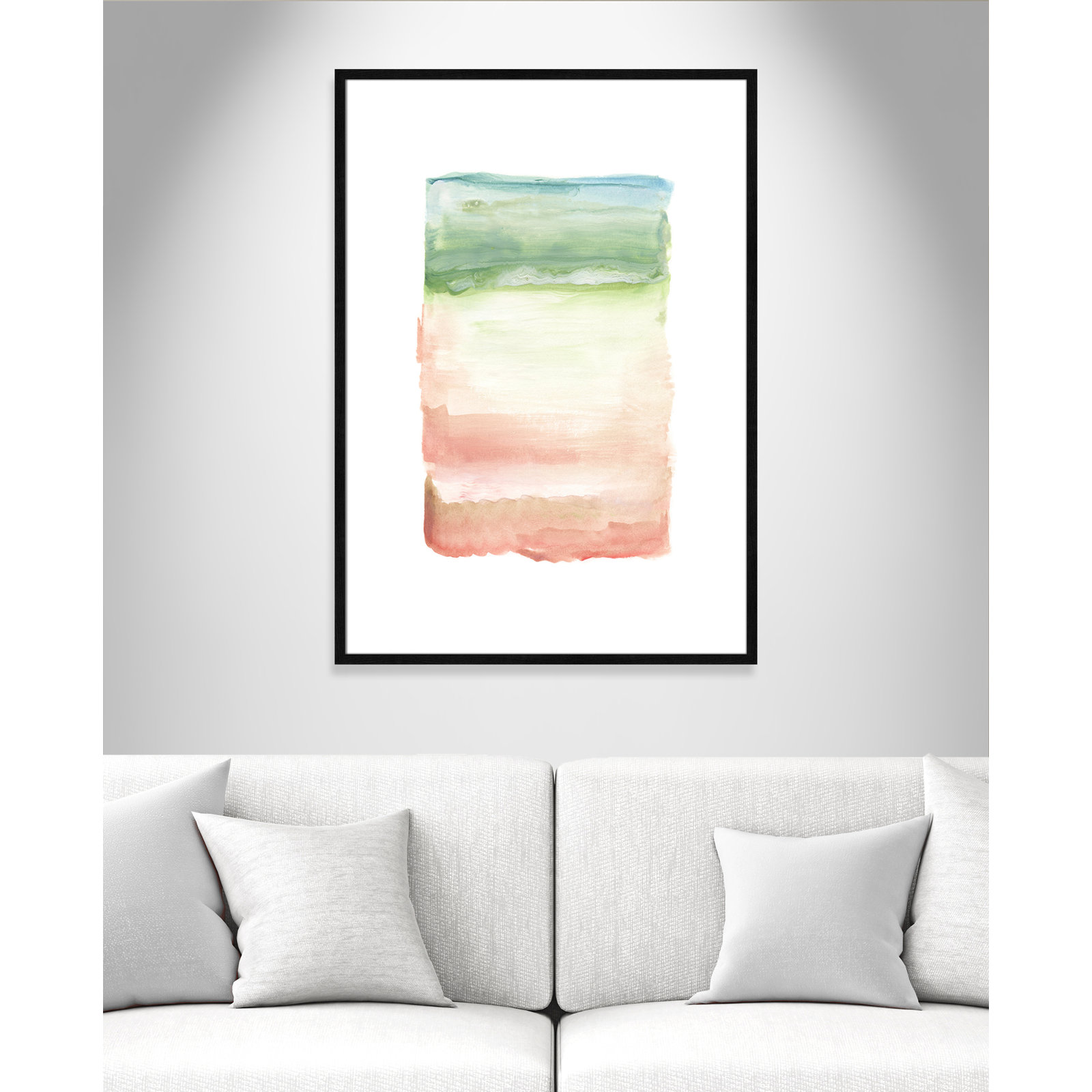 Nabi "Skye I" Print, 41.5" H x 29.5" W x 0.75" D, Black Framed Paper