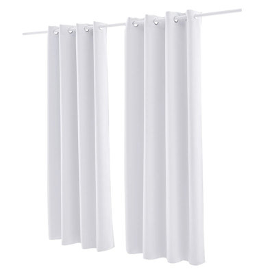 2 Sets of Blackout Curtains Grommets Window Panels Thermal Insulation Curtains 52x84 Inch