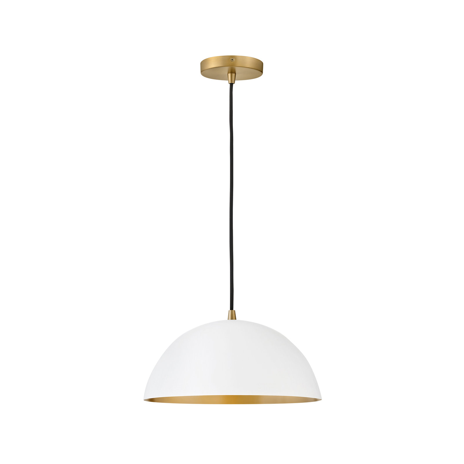 Carsley Single Light Metal Dimmable Pendant, Matte White
