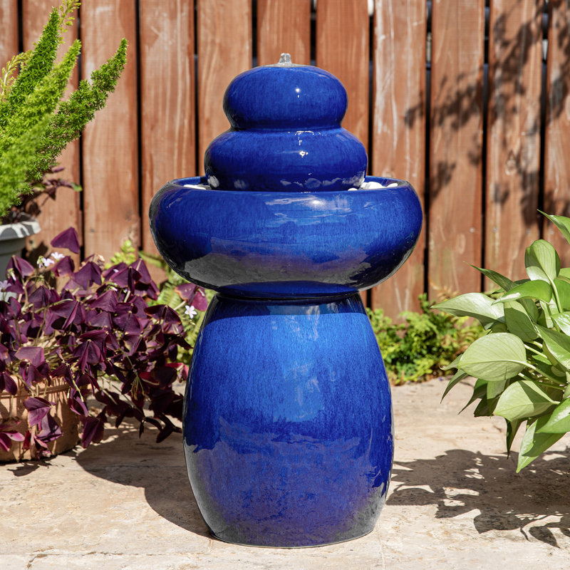 Outdoor Cascade Fountain with Lights