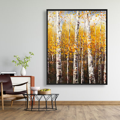 Birches By Sunny Day Print On Canvas