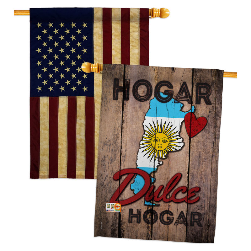 Drapeau de maison en polyester à 2 côtés 40 x 28 po