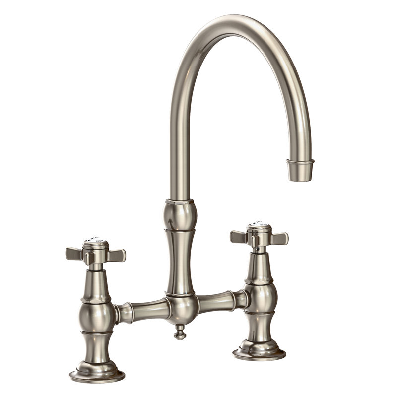 Fairfield Kitchen Bridge Faucet, Antique Nickel