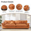 Orange, conception de voile, rangement caché, housses de coussin lavables, assise moelleuse modulaire amovible, revêtement respirant, grand espace de rangement
