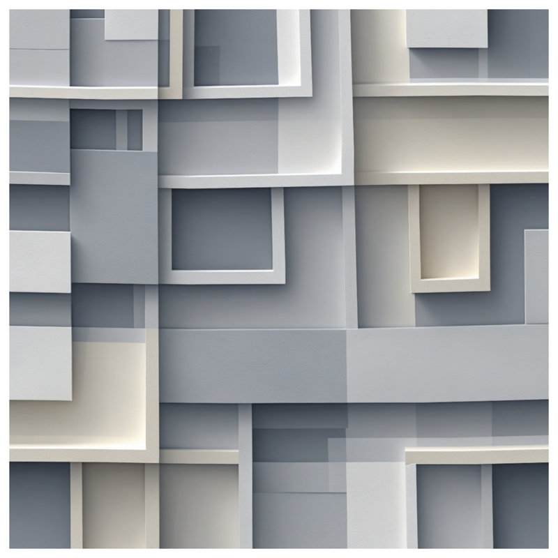 Gray Geometric Layers Double Sided Throw Pillows, 20 x 20 inches