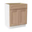 Armoire de salle de bain en bois massif prêt à assembler avec comptoir Shaker - comptoir non inclus-124300746