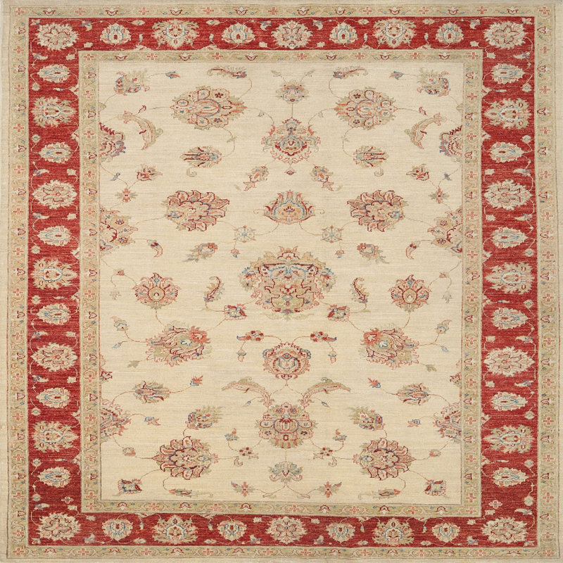 Tapis traditionnel brun / beige Grudnitski, Carré 3 pi
