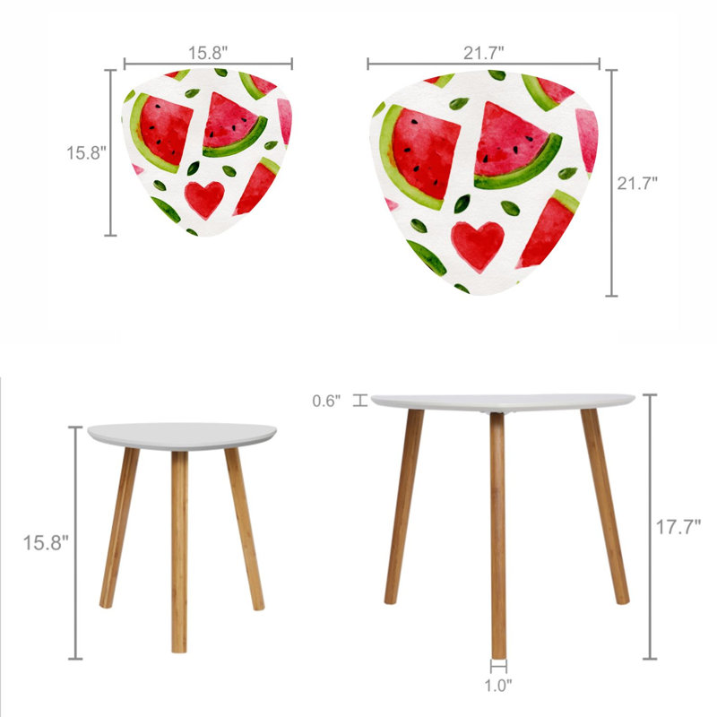Ensemble de 2 tables basses gigognes Triangle