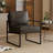 24.6" Wide Minimalist Soft Cushioned Back Upholstered Sled Base Arm Accent Chair (Set of 12)-108052972