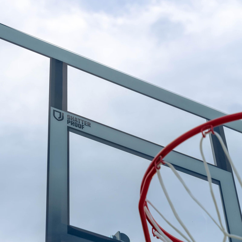 Lifetime Adjustable Height 52'' W Steel Portable Full-Size Basketball Hoop with Breakaway Rim