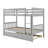  Kamorian Twin Over Twin Rubber Wood Bunk Bed With Trundle, Convertible Into 2 Beds-665650210