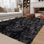 Grand tapis à poil long lavable à poils noués et antidérapant pour tapis de salon, de chambre à coucher et de décoration intérieure
