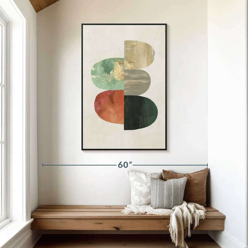 L'énergie en évolution, 31 po x 46 po, Cadre flottant noir