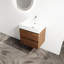 Meuble-lavabo 24 po avec lavabo en résine et 2 tiroirs à fermeture en douceur - délicieux tiroirs à fermeture en douceur