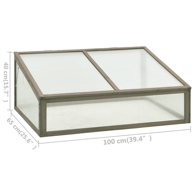 Firwood and PC Board Cold Frame Greenhouse for Outdoor Plants