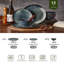Ocean 12 Piece Dinner Set, 3D Wave Relief Irregularly Shaped Plates And Bowls Set,  Stylish & Durable, Green