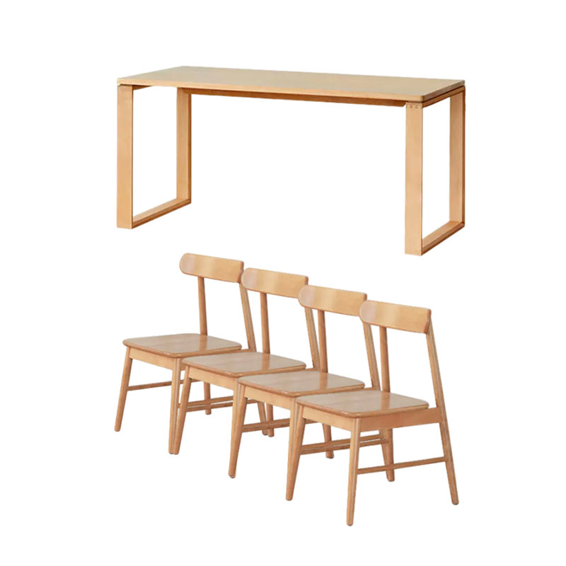 Long table work table Solid wood large board table, 29.52"H x 55.11"L x 31.49"W