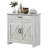 Stone Gray Sideboard Cabinet With Drawer - Appeal For Hallway, Living Room Buffet Adjustable Shelf, Organize Your Kitchen And