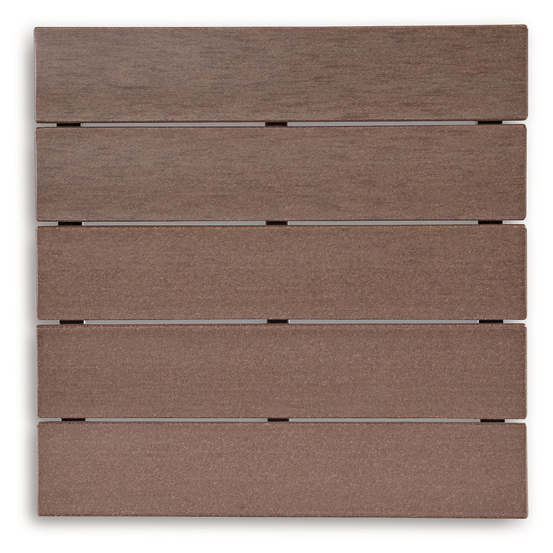 Emmeline Brown HDPE Square Outdoor End Table