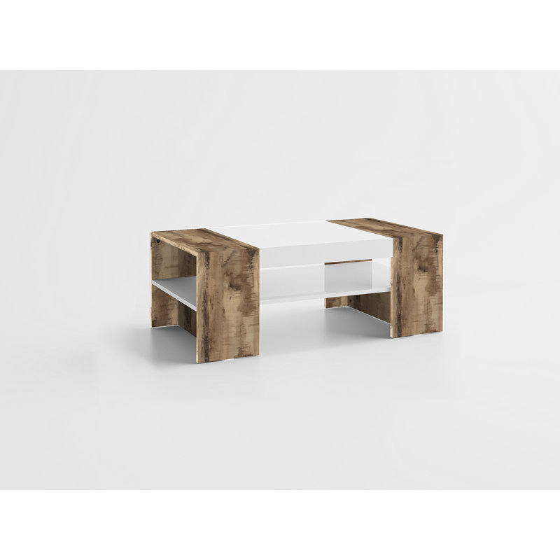Joolia Coffee Table, White/Brown