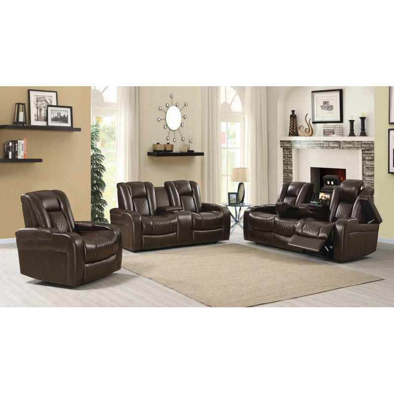 Causeuse Joy, Similicuir brun