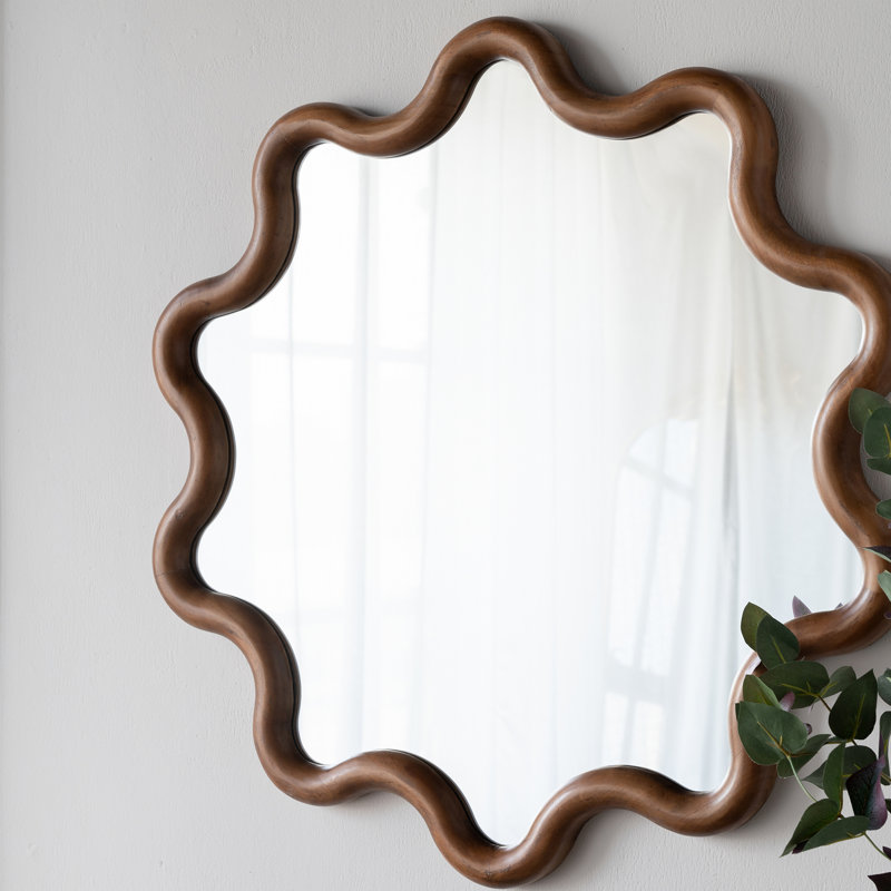 Miroir d'appoint en bois avec cadre unique