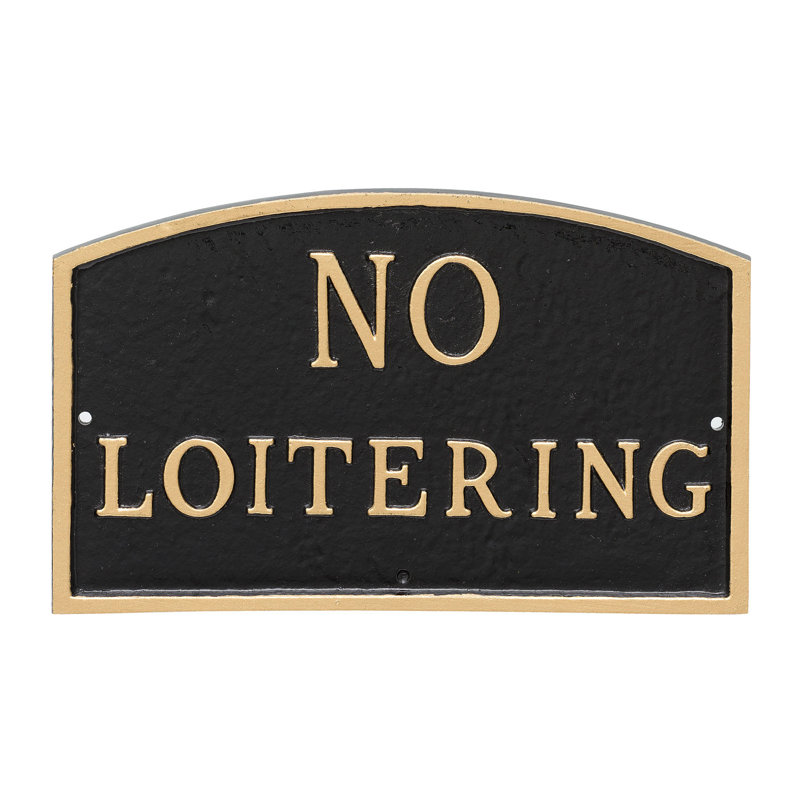 Weather Resistant Metal Garden Plaque, Black/Gold, 10" H x 15" W x 0.25" D