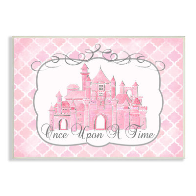 Plaque murale une fois sur une heure à l’eau rose colore castle
