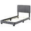 Fascinant lit simple gris - H 48 po x l 43 po x P 81 po, fabriqué avec des matériaux robustes pour le charisme intérieur