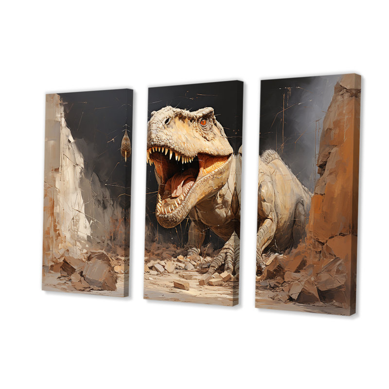 «Brown Dinosaur Canyon II», art mural brun, H 40 po x l 60 po