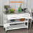 HOMCOM Kitchen Island With Stainless Steel Top, Open Shelves, And Drawers, Gray