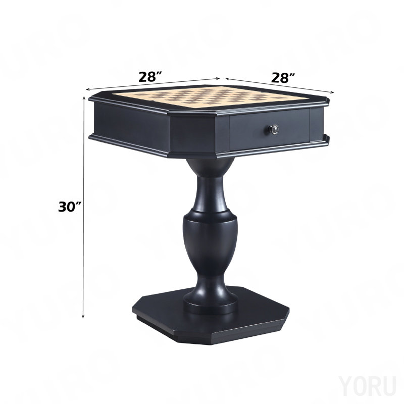 Black Finish Game Table