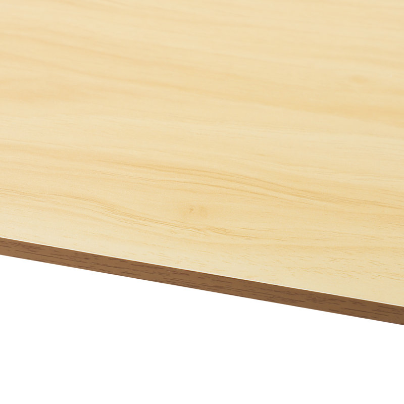 Table basse pliante, Blanc, Bois beige