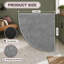 Tapis d'angle gris clair 31 x 31 pouces pour litière, avec une surface texturée retenant les débris et une conception d'angle pour les bacs à litière ; le tapis est imperméable, antidérapant, lavable à la machine, facile à nettoyer et possède une protection imperméable contre les saletés au sol.